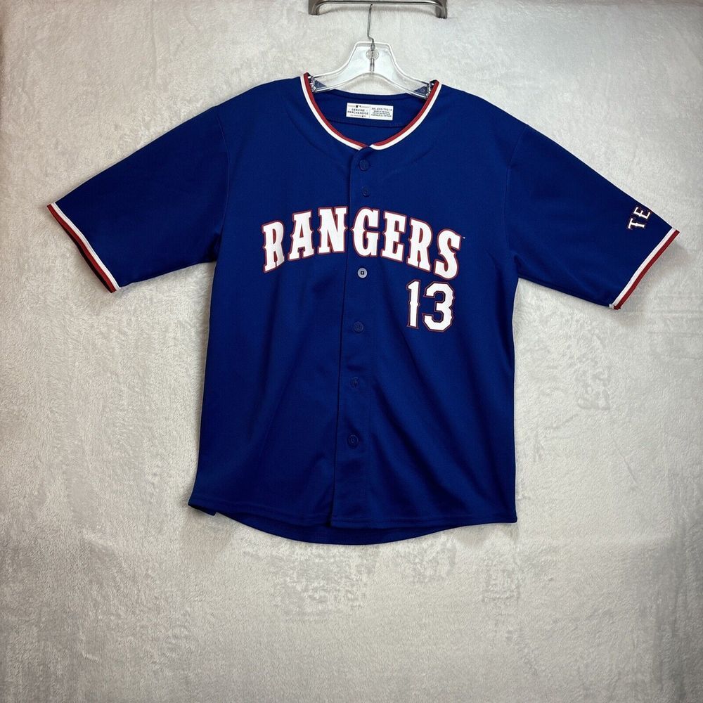 MLB Genuine Merchandise TEXAS RANGERS Joey Gallo Blue Jersey Size YOUTH XXL